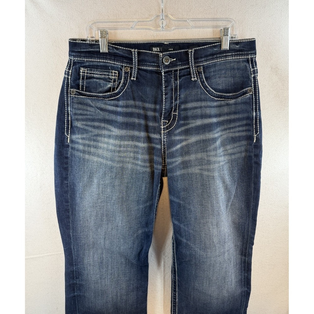 BKE Buckle Jeans Mens 34x30 Blue Denim JAKE Pants, Straight Leg
